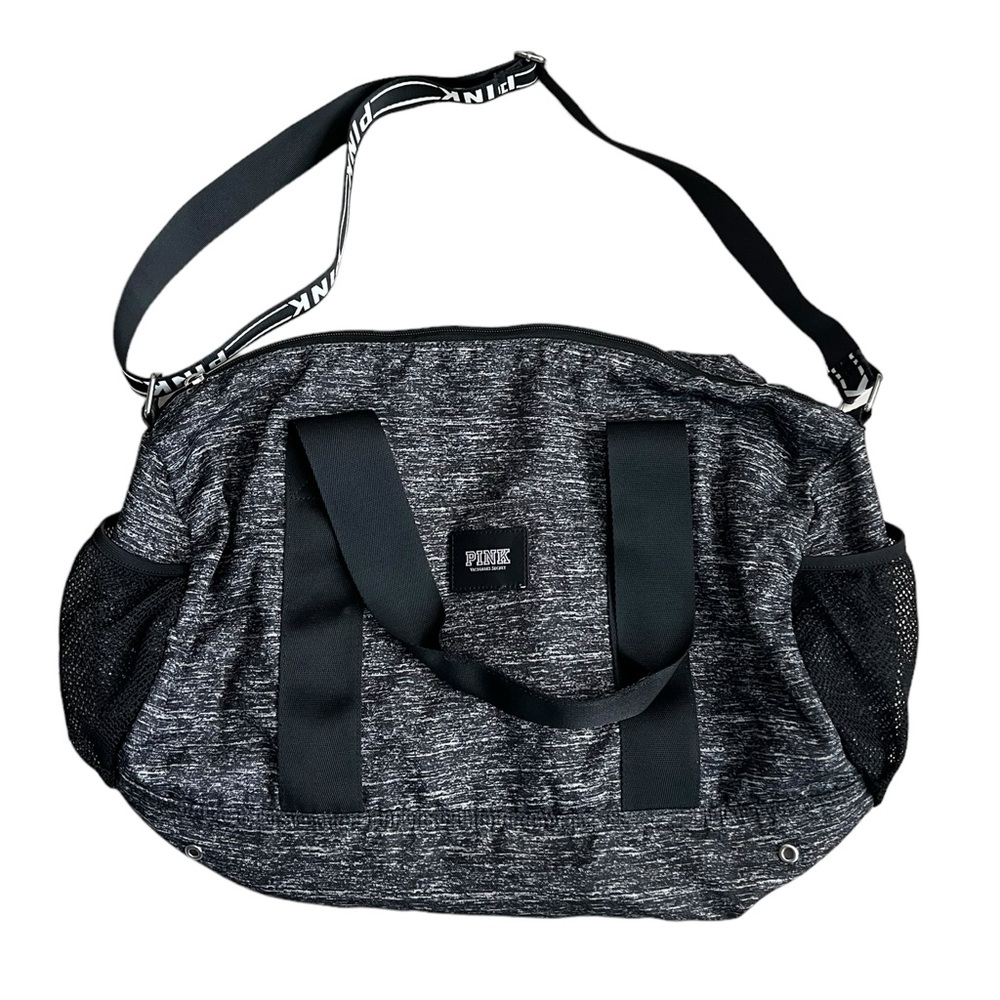 PINK Victoria's Secret Gym Bag Gray Adjustable Straps
